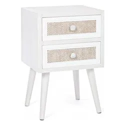 MONTIEL Cassettiera 2 Cassetti Bianco (35cm) Mobile KIT - immagine 1