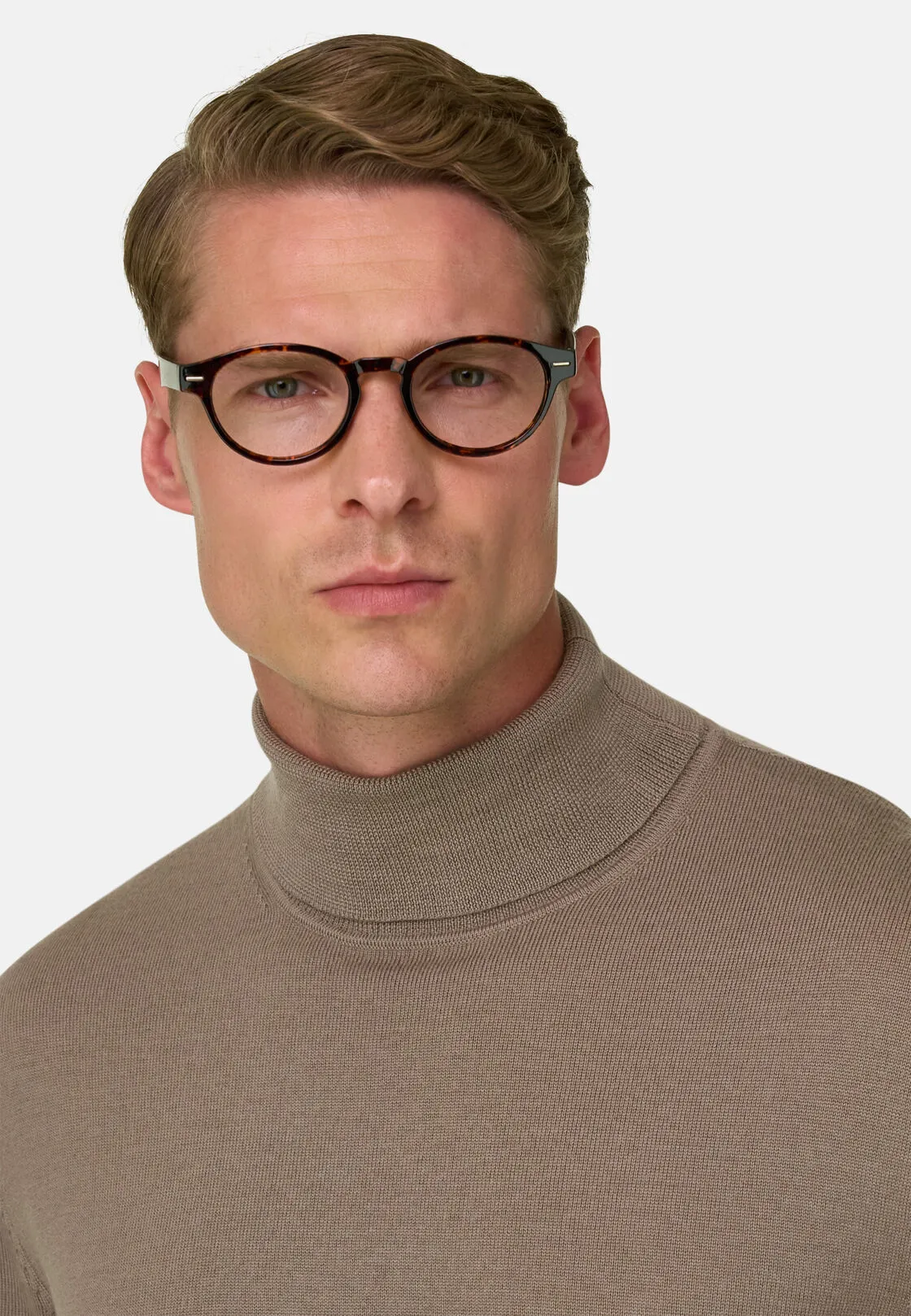 Boggi, Maglia Dolcevita In Lana Merino, Uomo, Taupe, Taglia: XL - immagine 3