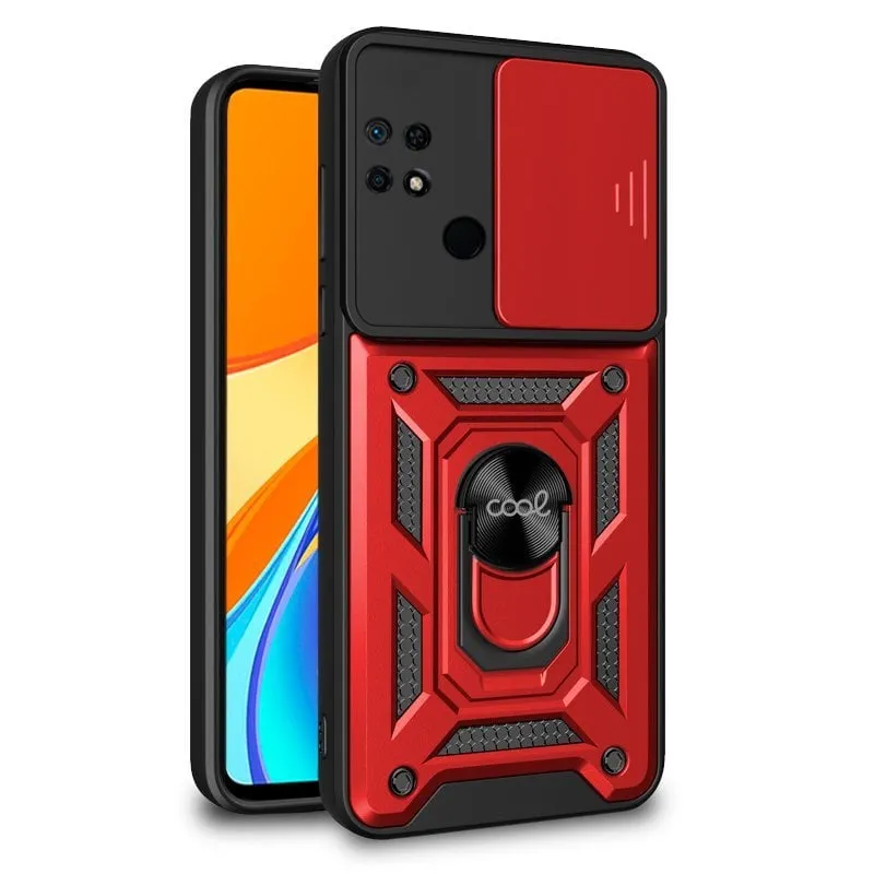 Custodia rigida ad anello rossa fantastica per Xiaomi Redmi 9C / 10A - immagine 1