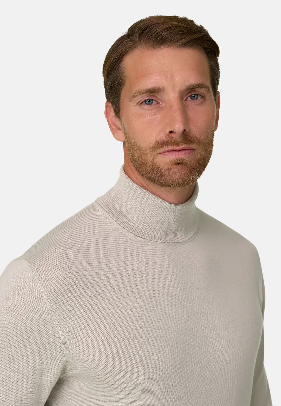 Boggi, Maglia Dolcevita In Lana Merino, Uomo, Sabbia, Taglia: L - immagine 3