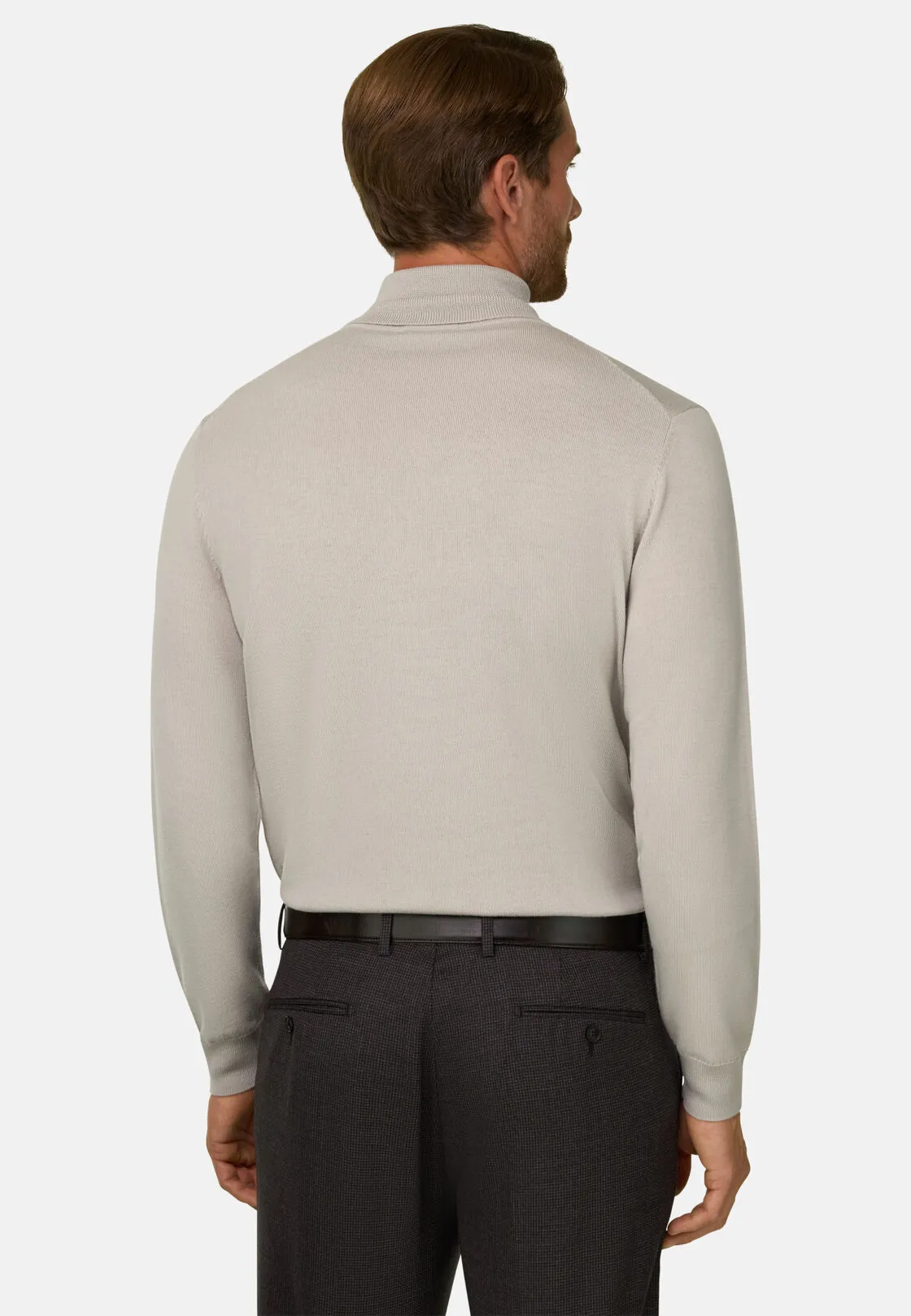 Boggi, Maglia Dolcevita In Lana Merino, Uomo, Sabbia, Taglia: L - immagine 4