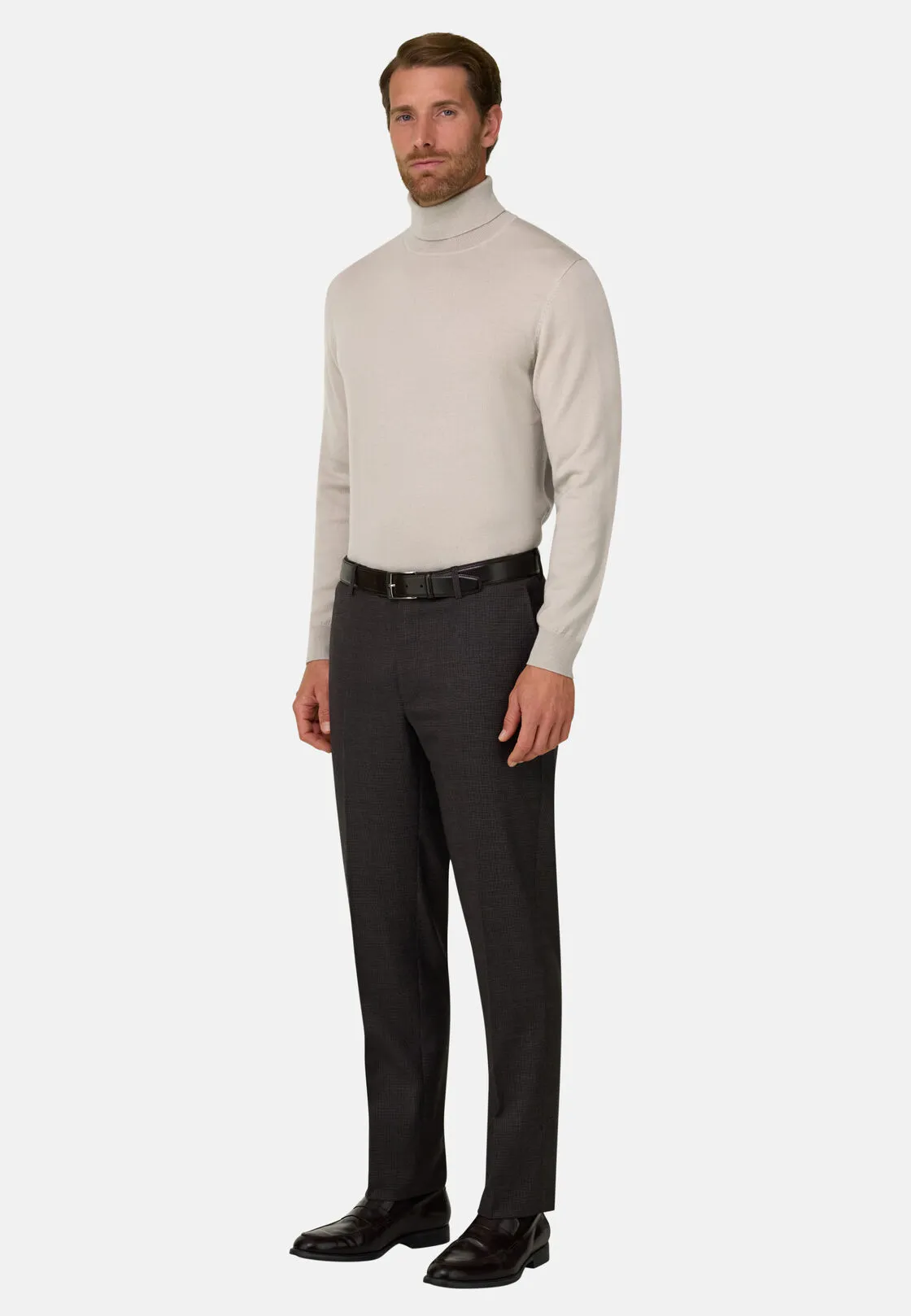 Boggi, Maglia Dolcevita In Lana Merino, Uomo, Sabbia, Taglia: XL - immagine 2