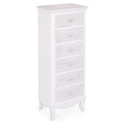 CHARLENE Cassettiera 6 Cassetti Bianco opaco (40cm) - immagine 1