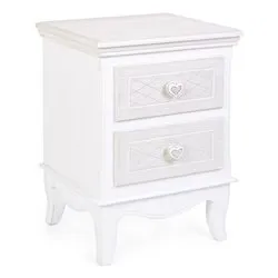 CHARLENE Cassettiera 2 Cassetti Bianco opaco (35cm) - immagine 1