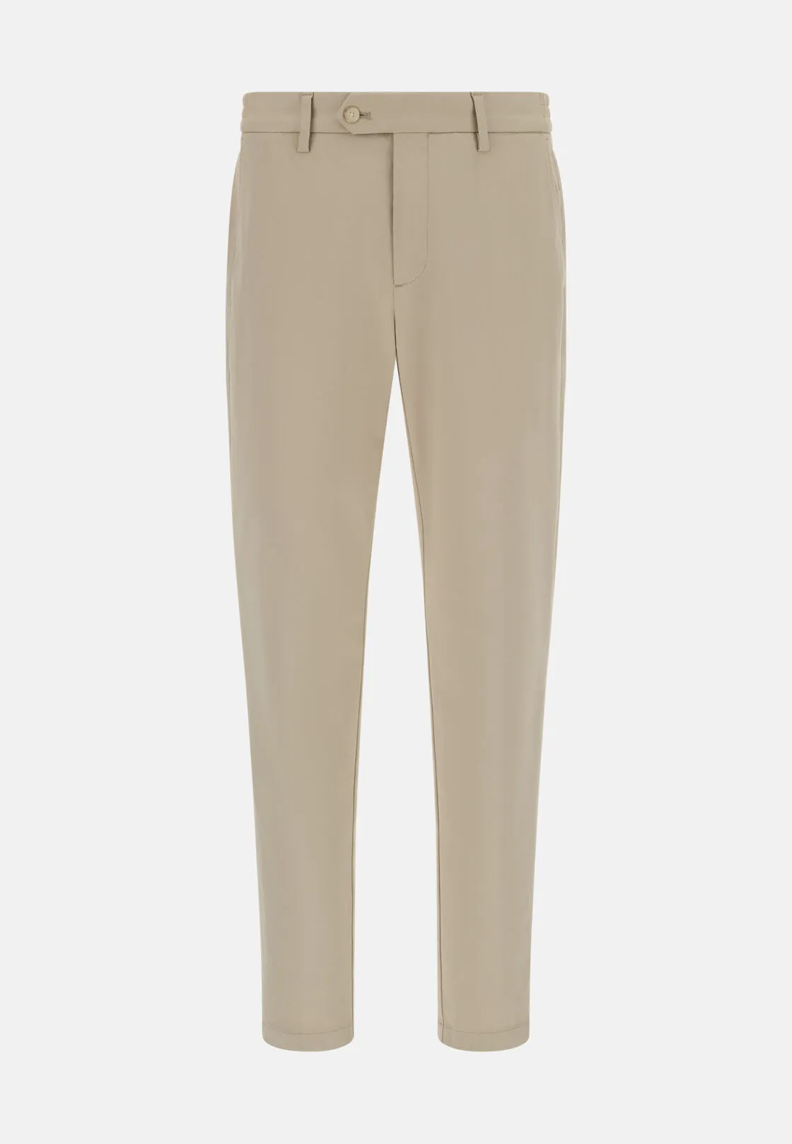 Boggi, Pantaloni In Cotone Tencel Elasticizzato, Uomo, Sabbia, Taglia: 34 - immagine 5
