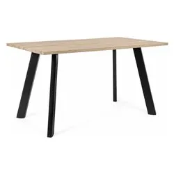 GIANT Tavolo Fisso Nero e Legno chiaro (140x80cm) - immagine 1