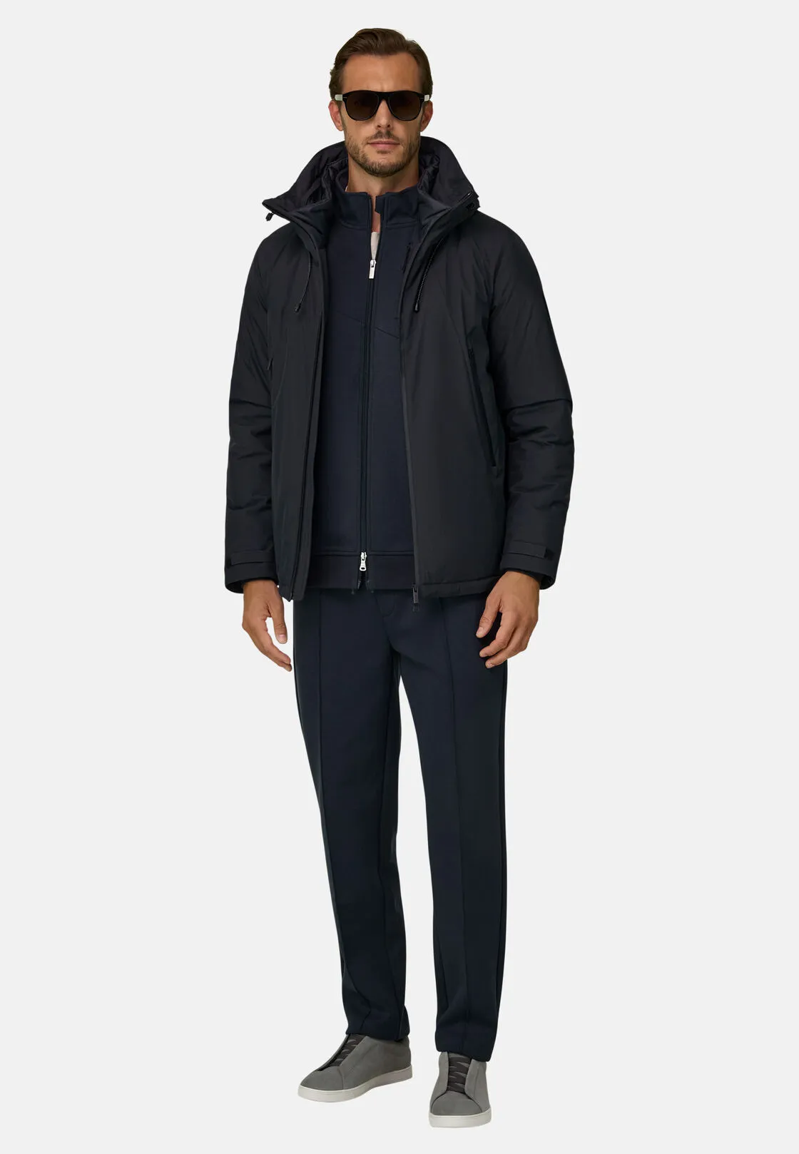 Boggi, Giubbotto In Tessuto Tecnico Imbottito, Uomo, Navy, Taglia: XXXL - immagine 2