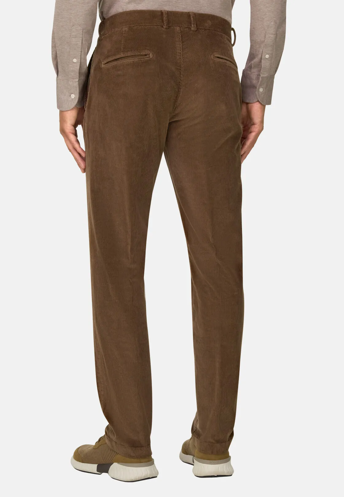 Boggi, Pantaloni In Velluto Elasticizzato, Uomo, Marrone, Taglia: 36 - immagine 5