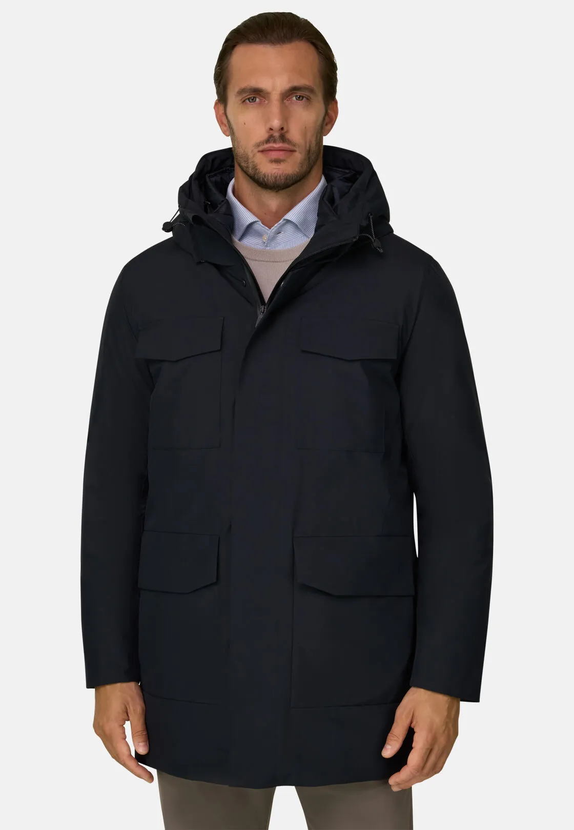 Boggi, Giubbotto In Tessuto Tecnico Imbottito, Uomo, Navy, Taglia: XL - immagine 1