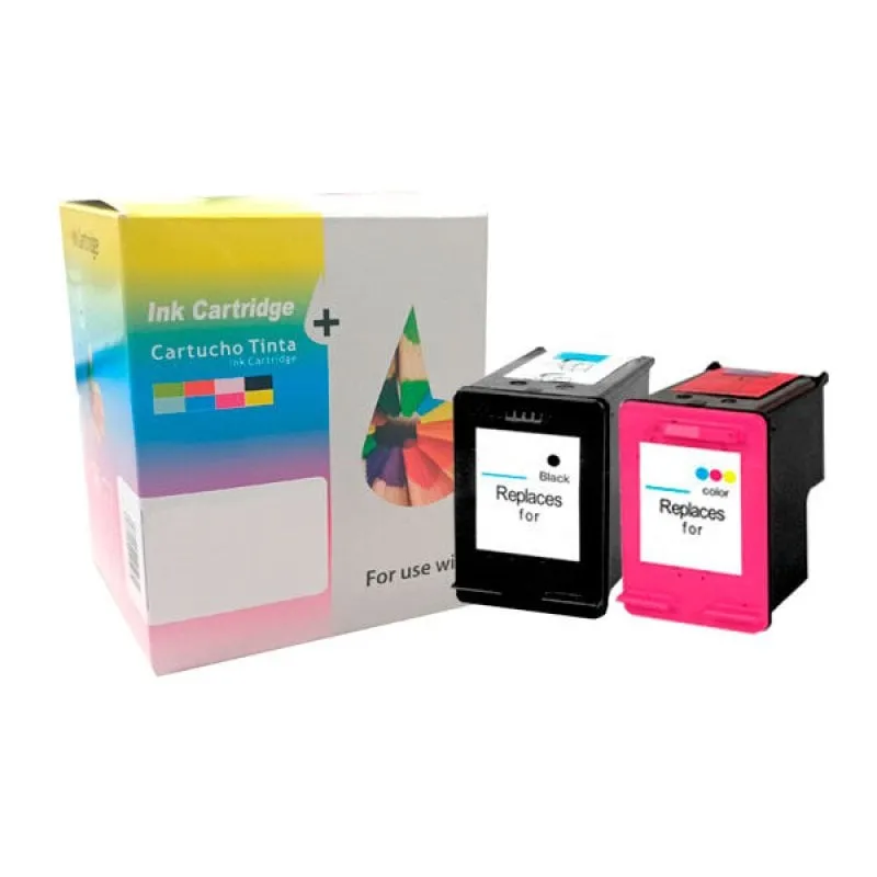 Cartuccia d'inchiostro Inkpro compatibile con HP 302XL Pack nero/tricolore - immagine 1