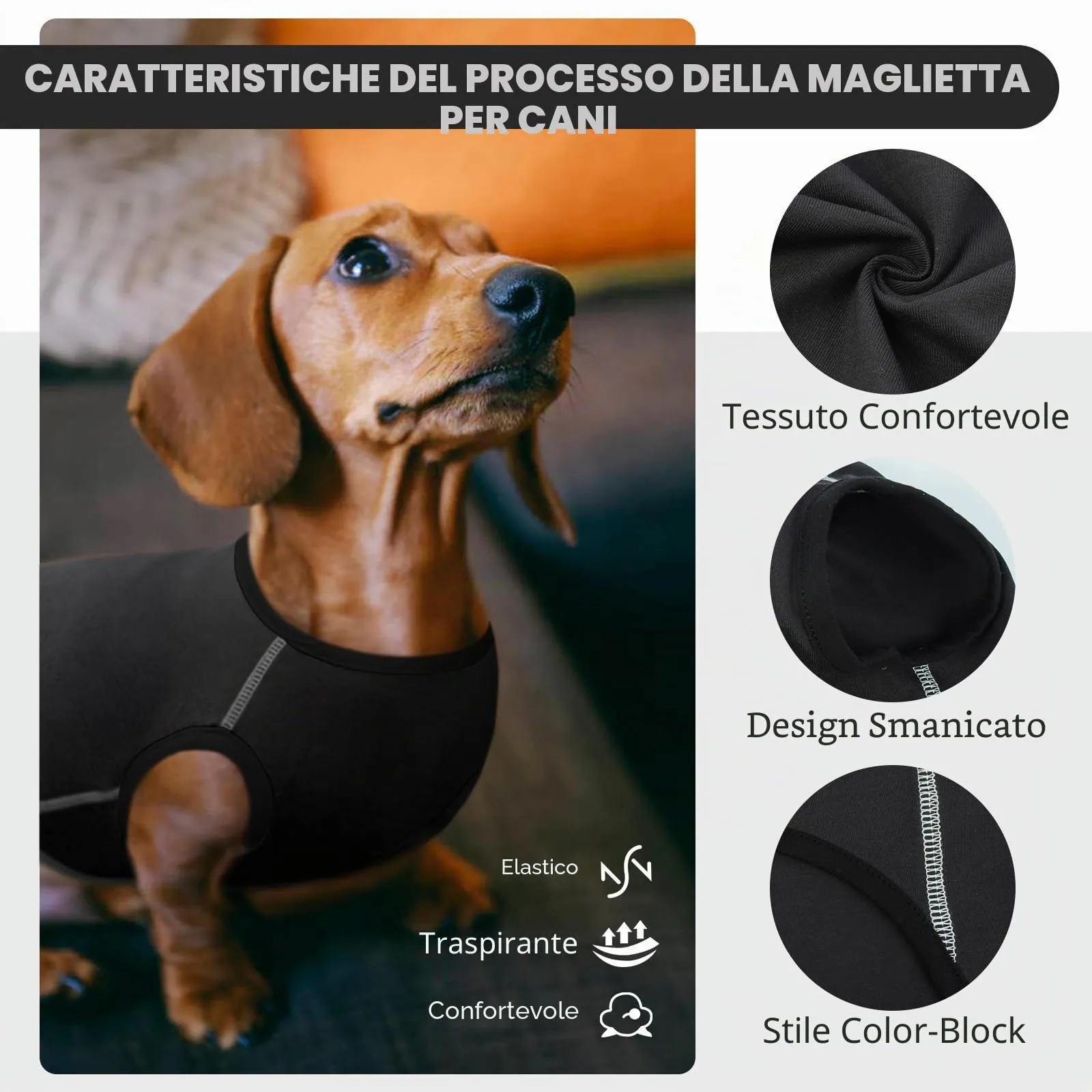 Hjyokuso Maglione Per Cane Bassotto, Maglietta Per Cani Morbida e Calda, Ideale per Casa o Passeggio - Grigio, L - immagine 2