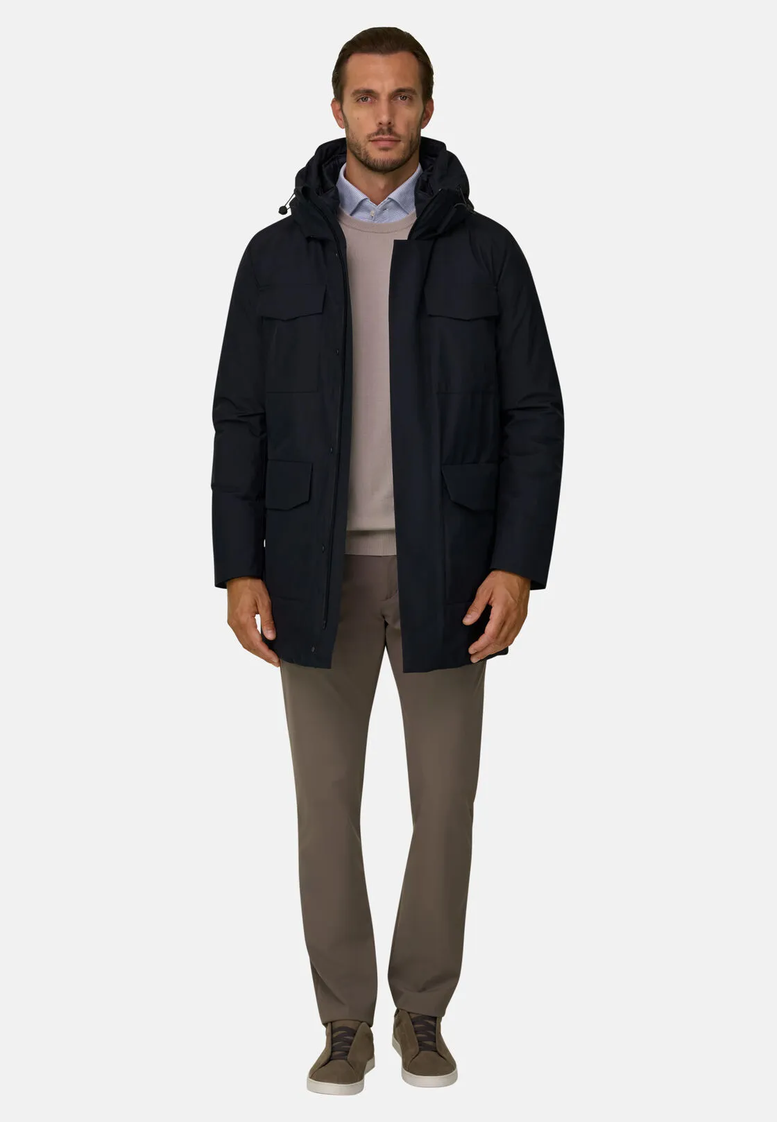 Boggi, Giubbotto In Tessuto Tecnico Imbottito, Uomo, Navy, Taglia: XXXL - immagine 2