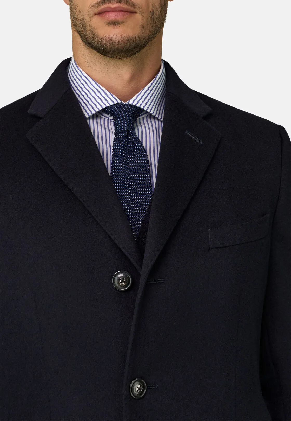 Boggi, Cappotto Mono Petto In Lana, Uomo, Navy, Taglia: 44 - immagine 3