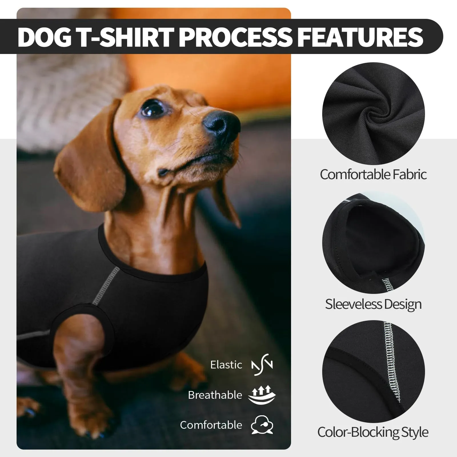 Hjyokuso Maglione Per Cane Bassotto, Maglietta Per Cani Leggera e Comoda per Tutte le Stagioni, Vestiti per Bassotti - Grigio, XL - immagine 2