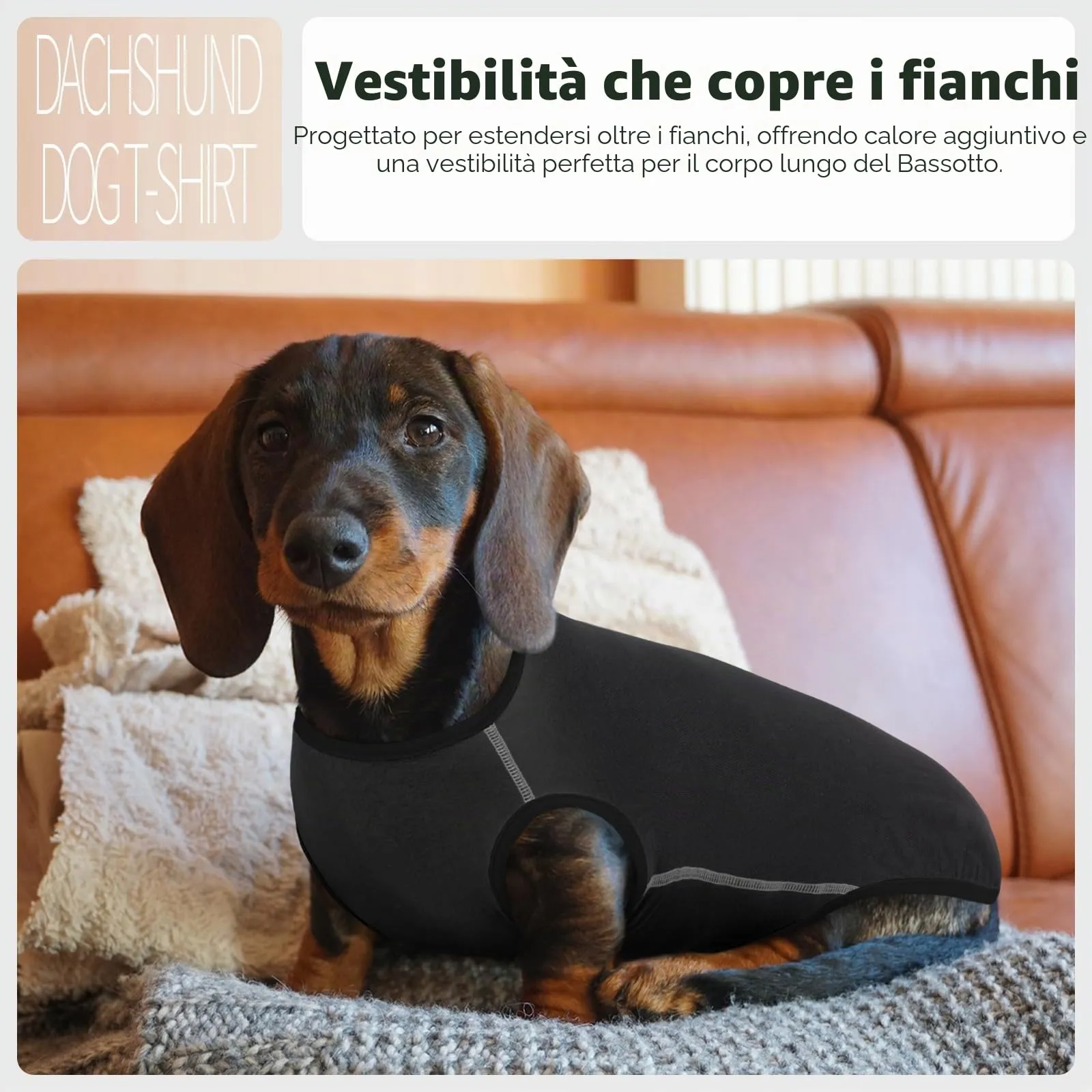 Hjyokuso Maglione Per Cane Bassotto, Maglietta Per Cani Confortevole per Interno o Esterno - Grigio, XS - immagine 5