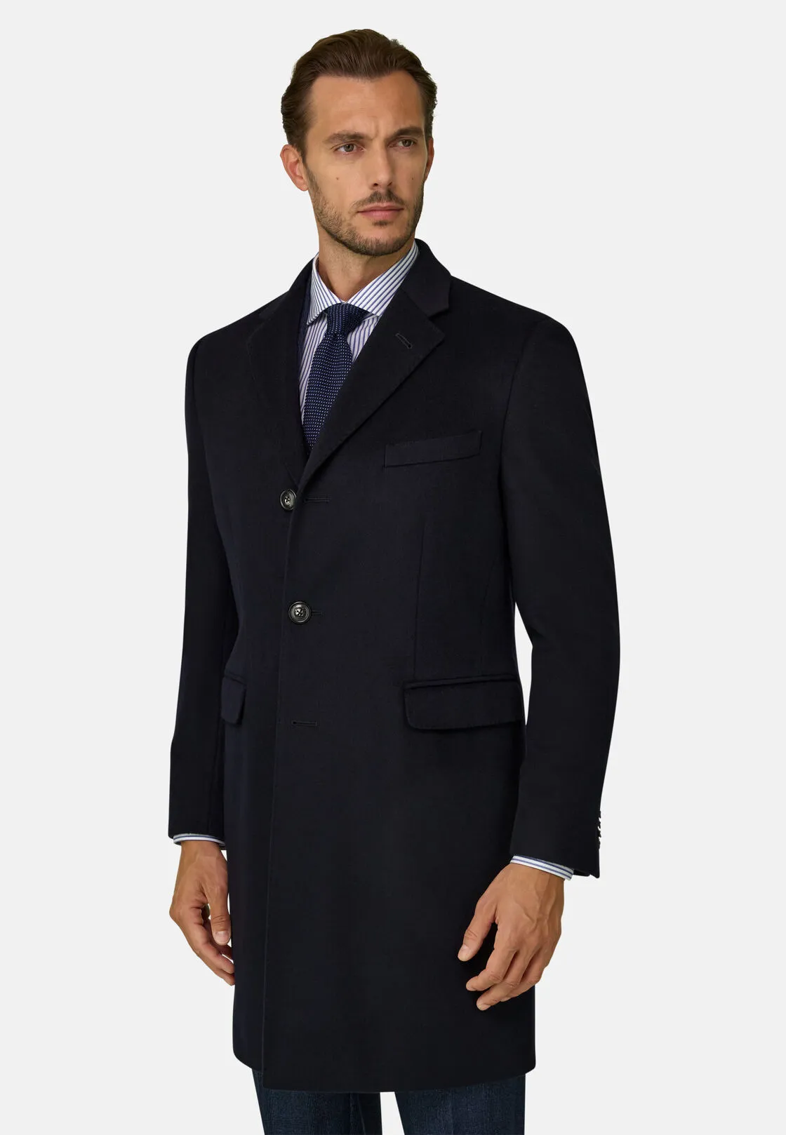Boggi, Cappotto Mono Petto In Lana, Uomo, Navy, Taglia: 46 - immagine 1