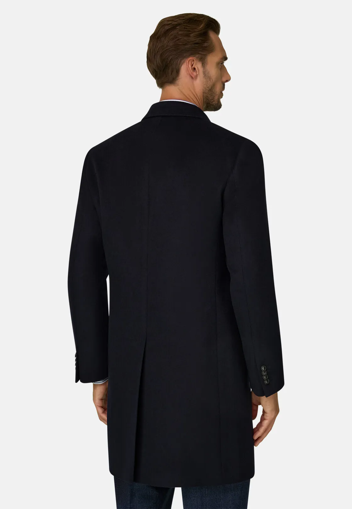 Boggi, Cappotto Mono Petto In Lana, Uomo, Navy, Taglia: 52 - immagine 4