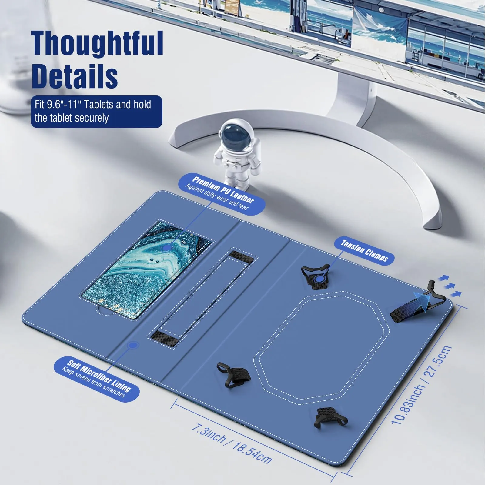 TiMOVO Custodia Universale per Tablet Android 10,1" con Anello per Penna - immagine 2