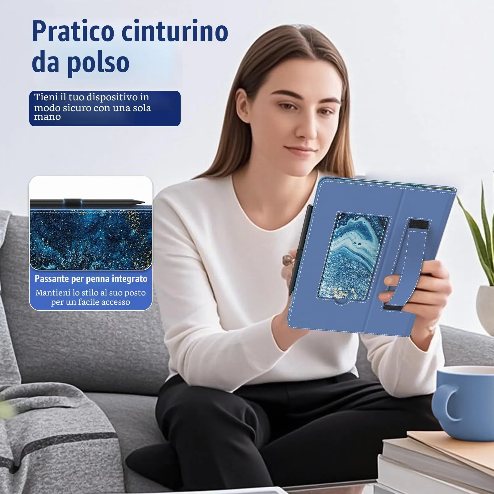 TiMOVO Custodia Universale per Tablet Android 10,1" con Anello per Penna - immagine 3