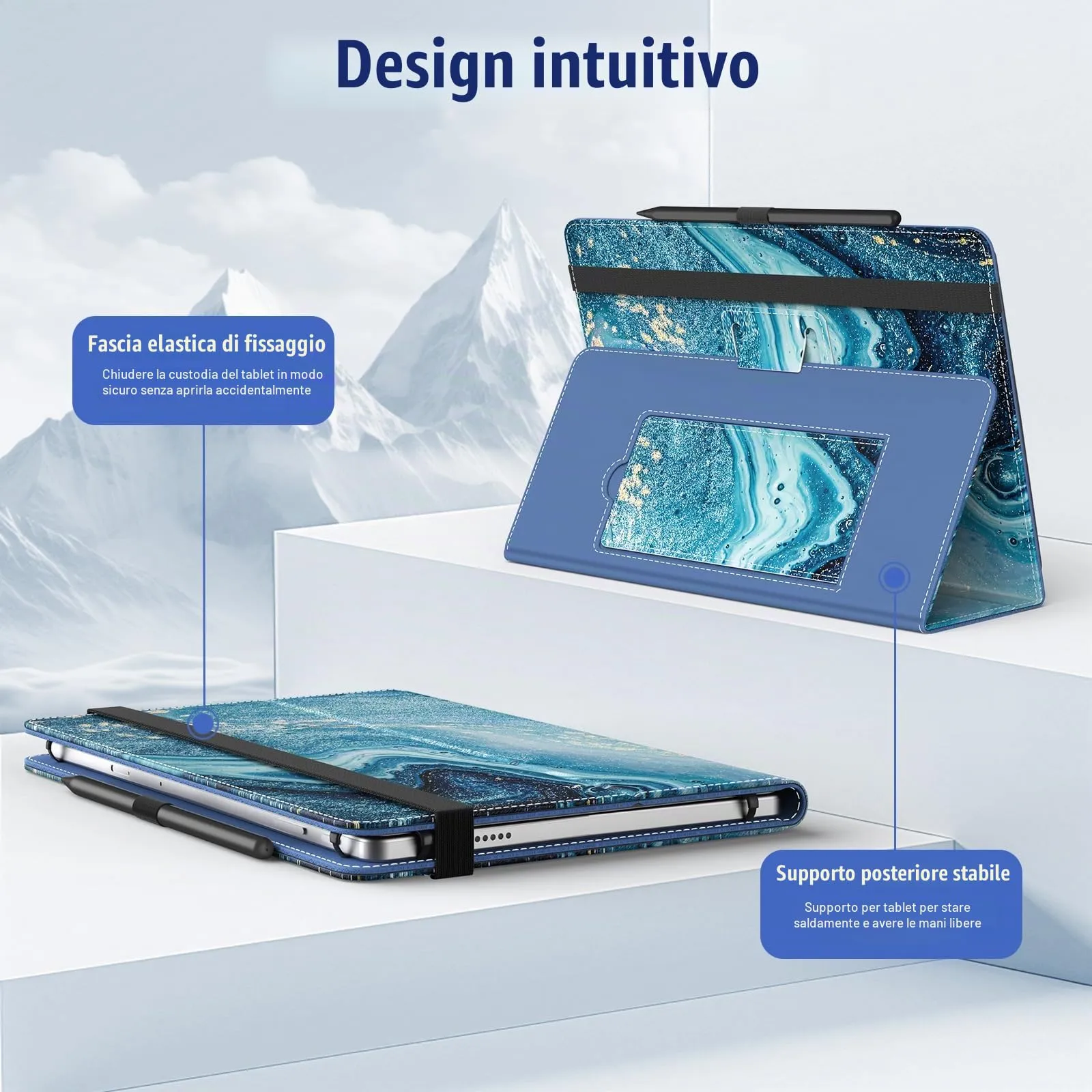TiMOVO Custodia Universale per Tablet Android 10,1" con Anello per Penna - immagine 4