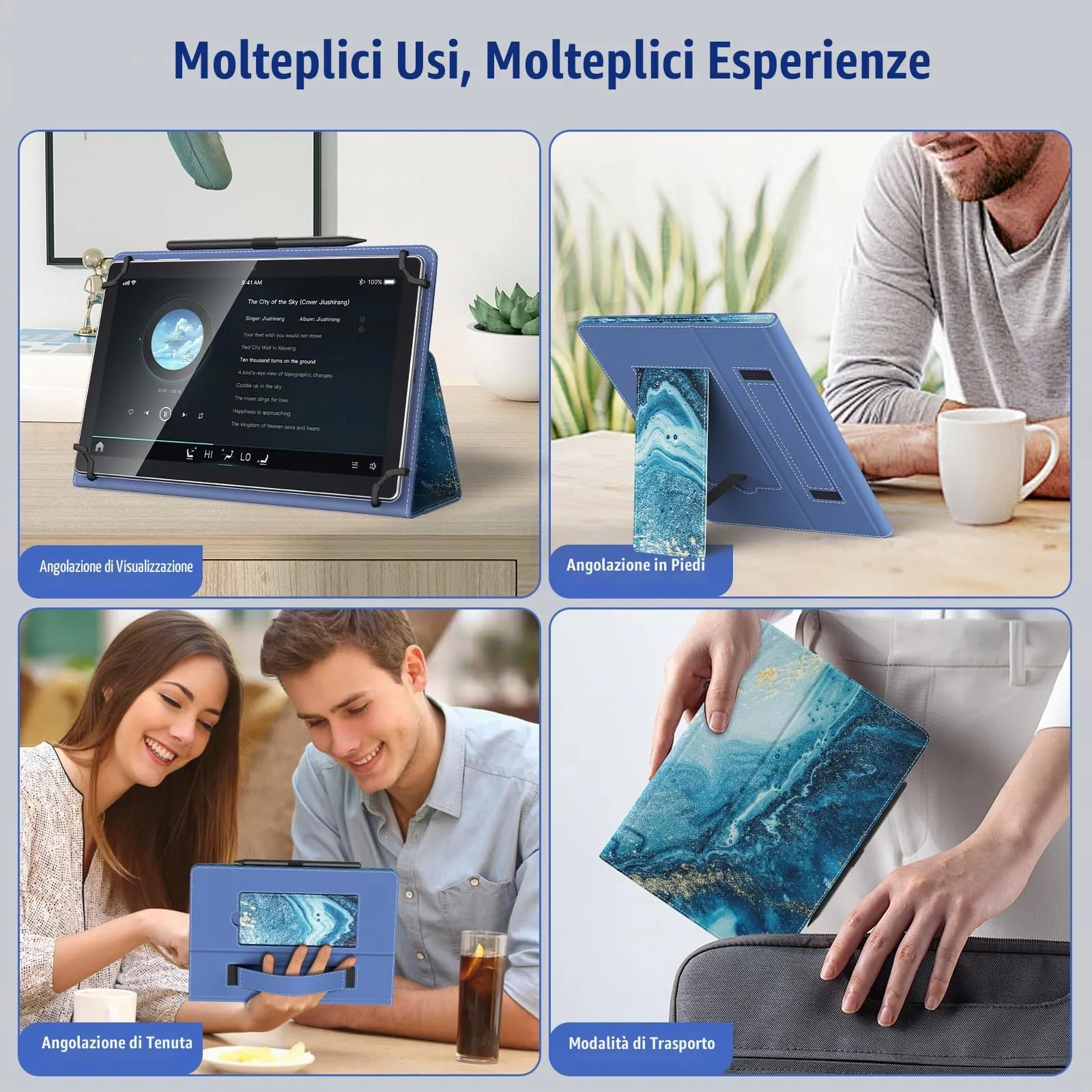 TiMOVO Custodia Universale per Tablet Android 10,1" con Anello per Penna - immagine 6