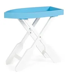 GOZZO M Tavolino Bianco e Azzurro (60cm) - immagine 1