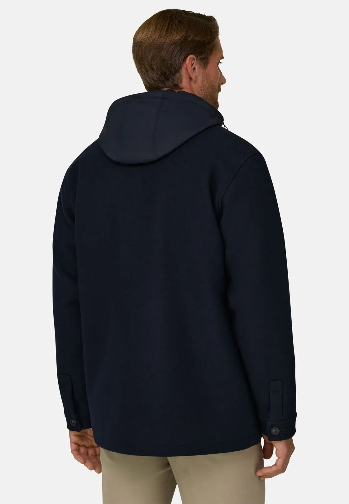 Boggi, Giacca Camicia Link In Lana Con Pettorina, Uomo, Navy, Taglia: XXL - immagine 4