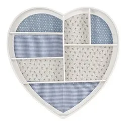 Porta gioie (60x8x60cm) Blue Cuore Bianco e Blu 0183763 - immagine 1