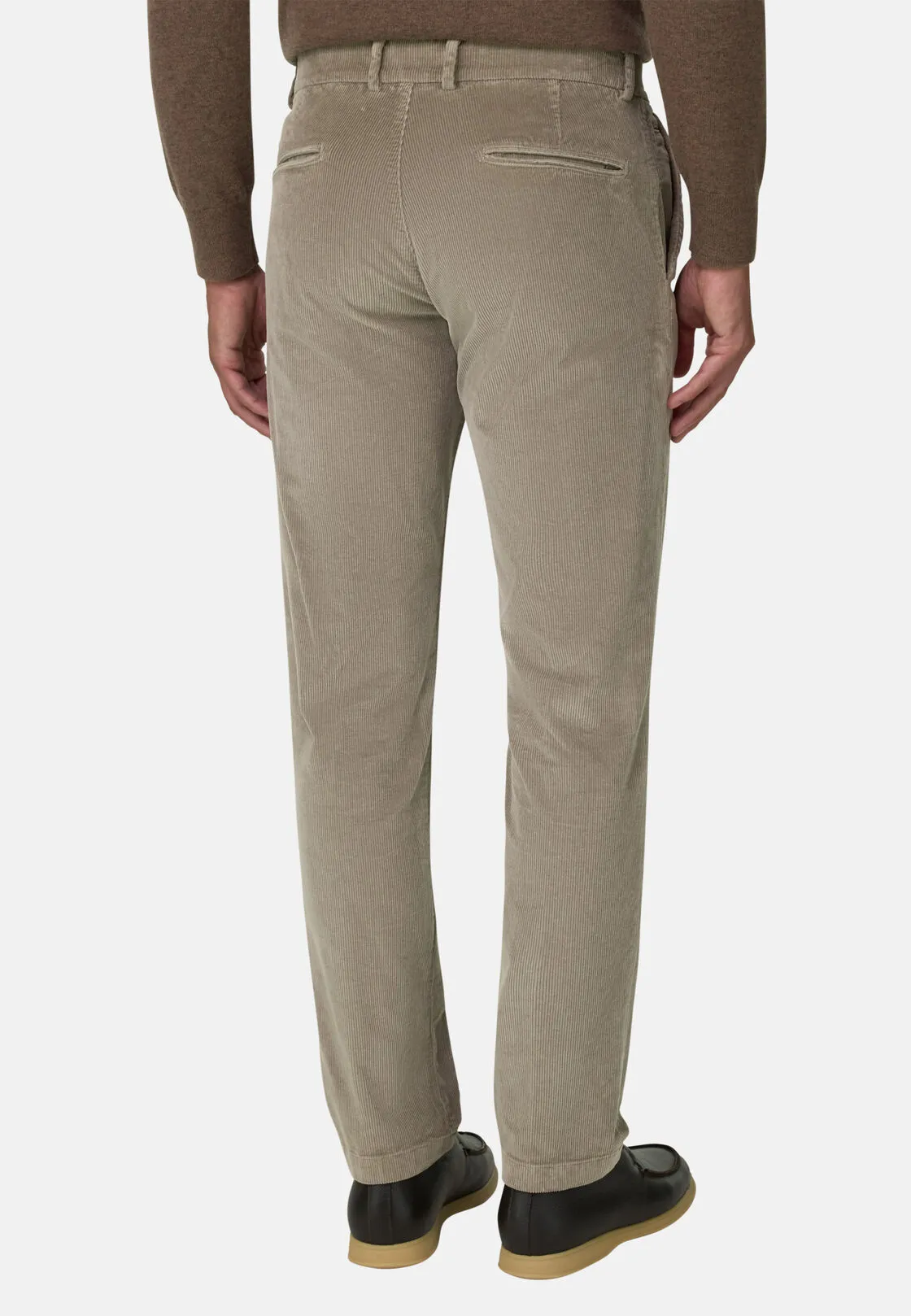 Boggi, Pantaloni In Velluto Elasticizzato, Uomo, Fango, Taglia: 40 - immagine 5