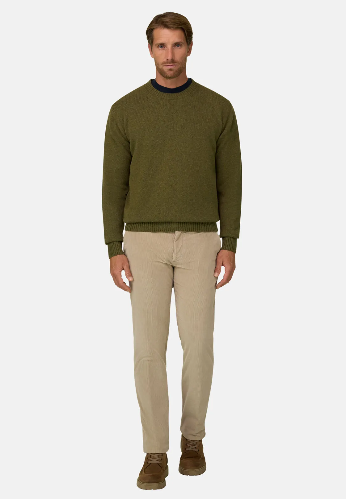 Boggi, Pantaloni In Velluto Elasticizzato, Uomo, Beige, Taglia: 31 - immagine 2