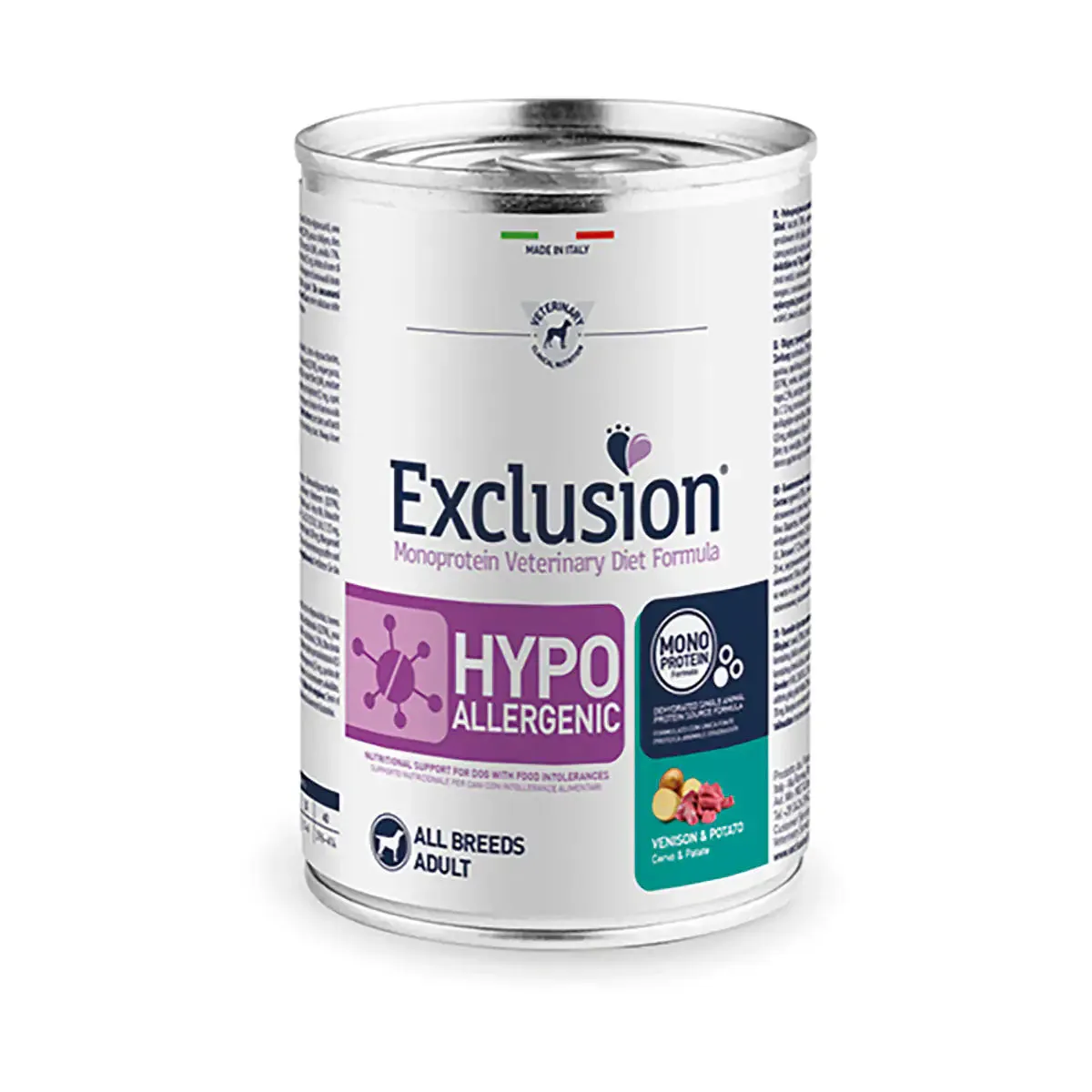 Exclusion Diet Hypoallergenic 400 gr Cervo e Patate - Umido monoproteico cane - immagine 1