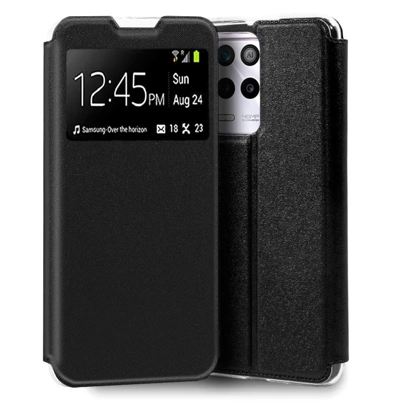 Custodia Flip Cover liscia nera per Realme 9 5G / 9 Pro - immagine 1
