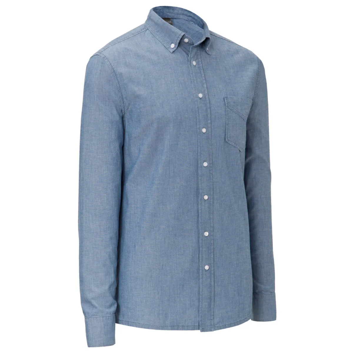 JOBELINE Camicia da uomo maniche lunghe Chambray Maniche lunghe; Taglia 45/46; blu - immagine 1