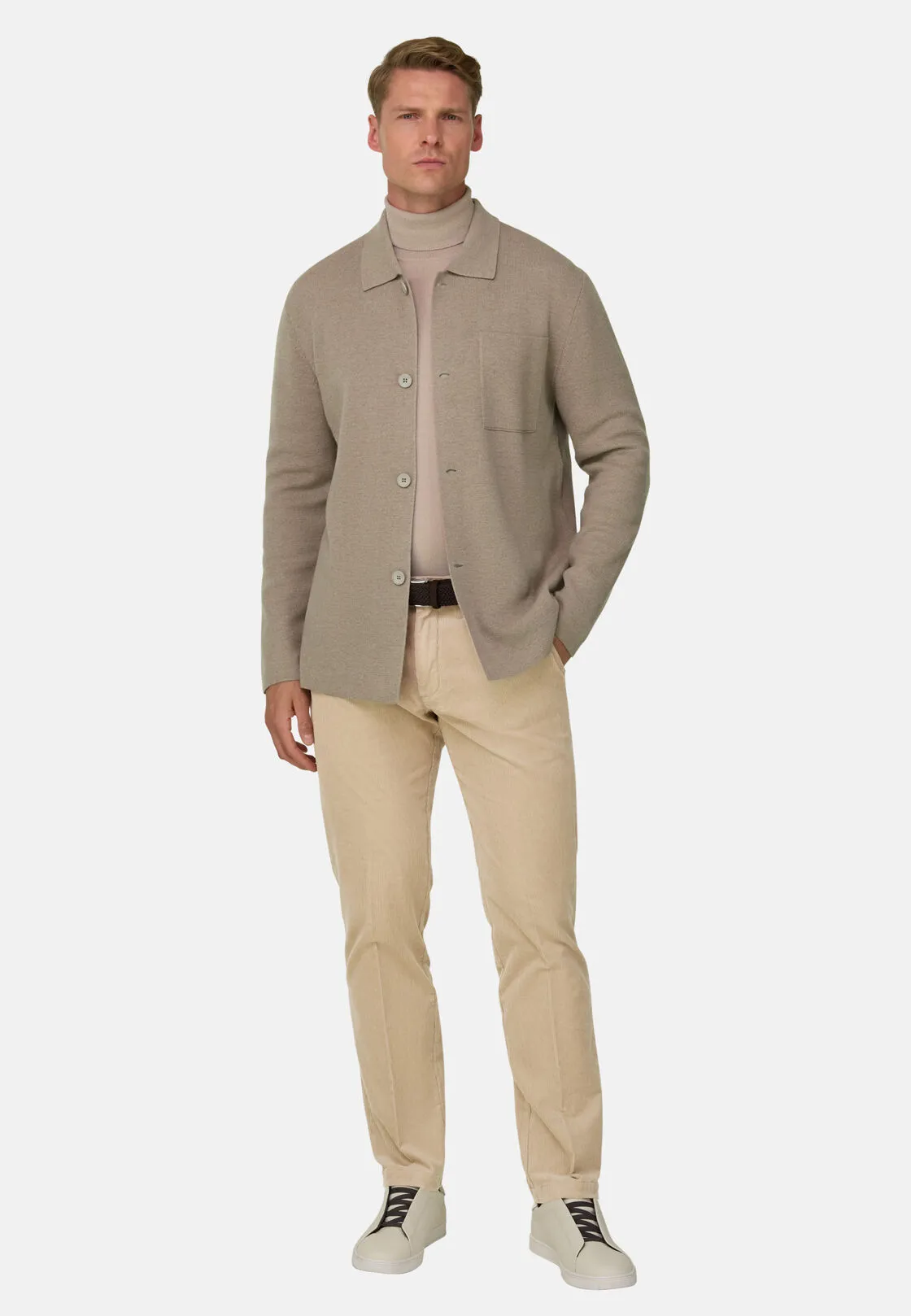 Boggi, Pantaloni In Velluto Elasticizzato, Uomo, Sabbia, Taglia: 38 - immagine 2