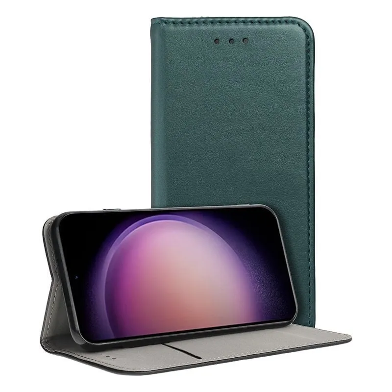 Fantastica custodia Flip Cover verde tinta unita per Samsung S916 Galaxy S23 Plus - immagine 1
