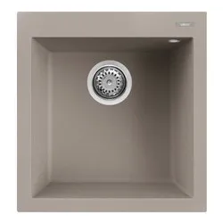 Lavello 1 vasca (47x50cm) QUADRA 102 Tortora Opaco LGQ10243 - immagine 1