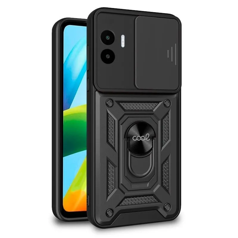 Fantastica custodia rigida nera ad anello per Xiaomi Redmi A1 - immagine 1