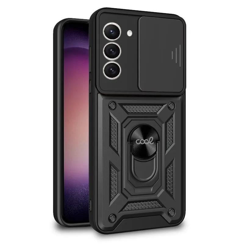 Fantastica custodia rigida nera ad anello per Samsung S916 Galaxy S23 Plus - immagine 1