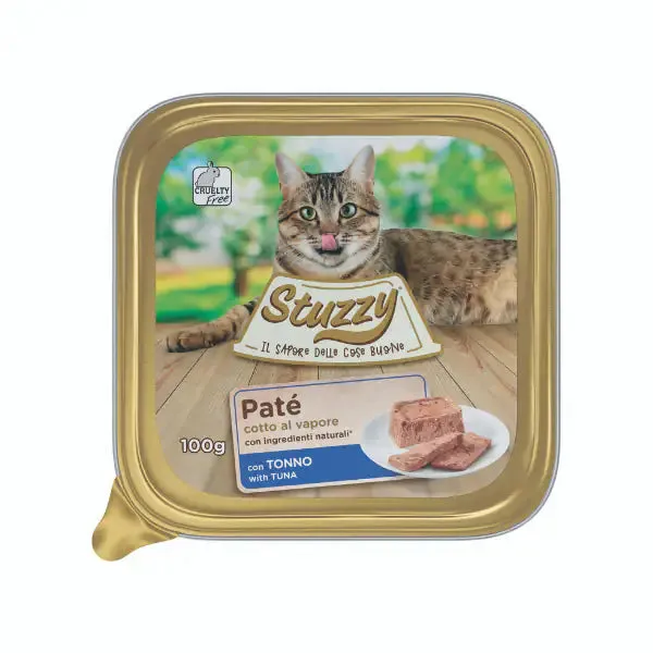 Stuzzy Cat Patè cotto al vapore per Gatti 100 gr Tonno - confezione da 32 pezzi - Cibo umido per gatti - immagine 1
