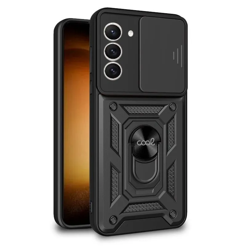 Fantastica custodia rigida nera ad anello per Samsung S911 Galaxy S23 - immagine 1
