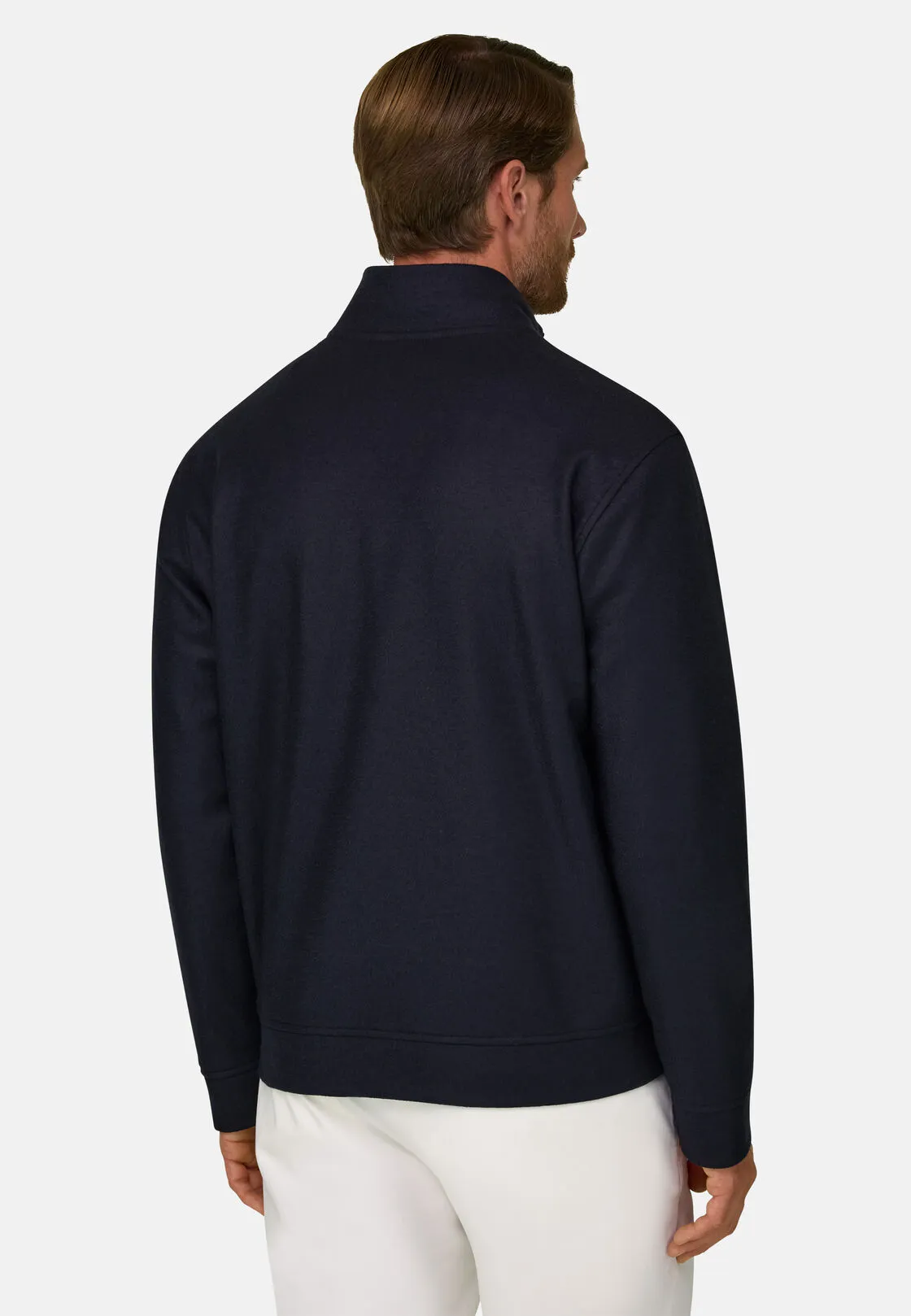 Boggi, Bomber In Lana, Uomo, Navy, Taglia: S - immagine 4