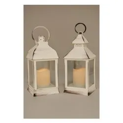 Lanterna plastica (24cm) con candela Led Assortito D2085 - immagine 1