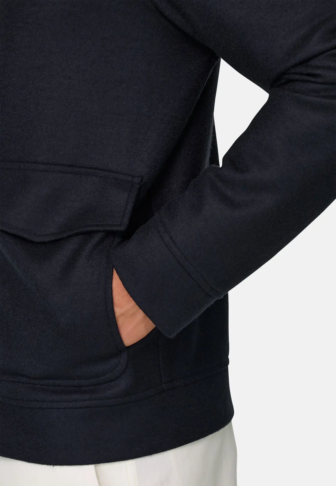 Boggi, Bomber In Lana, Uomo, Navy, Taglia: XXL - immagine 3
