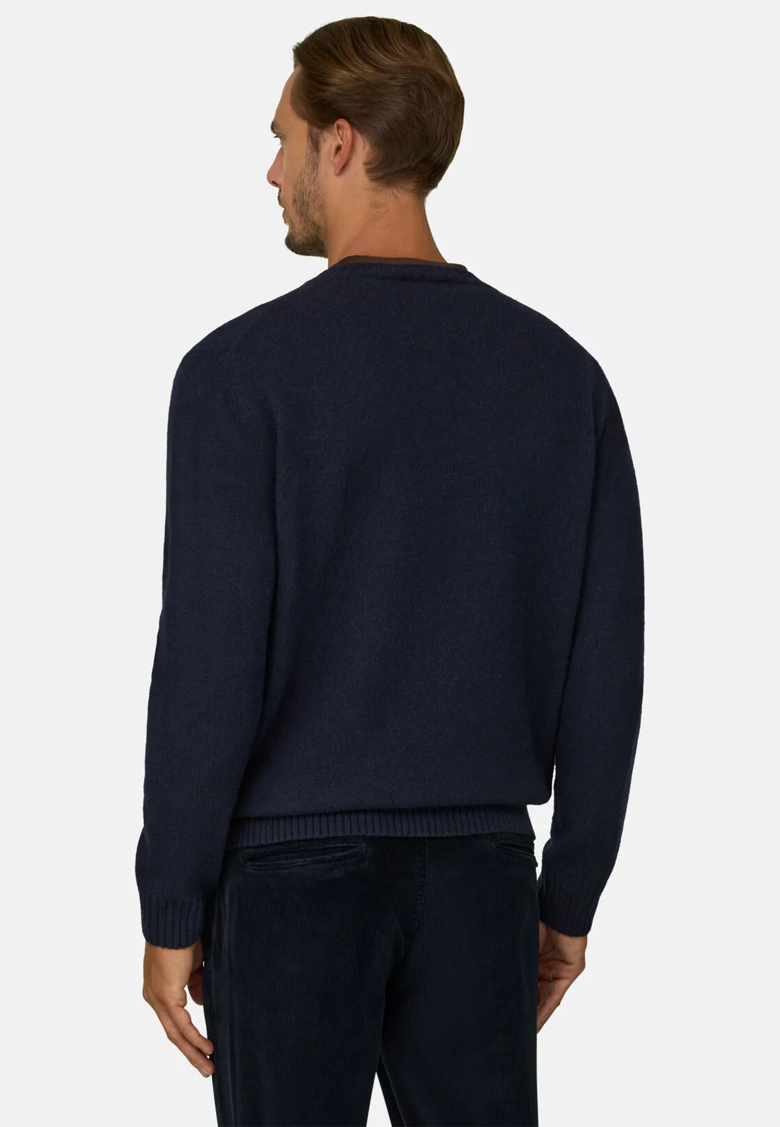 Boggi, Girocollo In Misto Lana, Uomo, Navy, Taglia: M - immagine 4