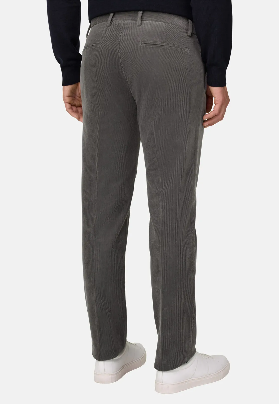Boggi, Pantaloni In Velluto Elasticizzato, Uomo, Grigio, Taglia: 38 - immagine 5