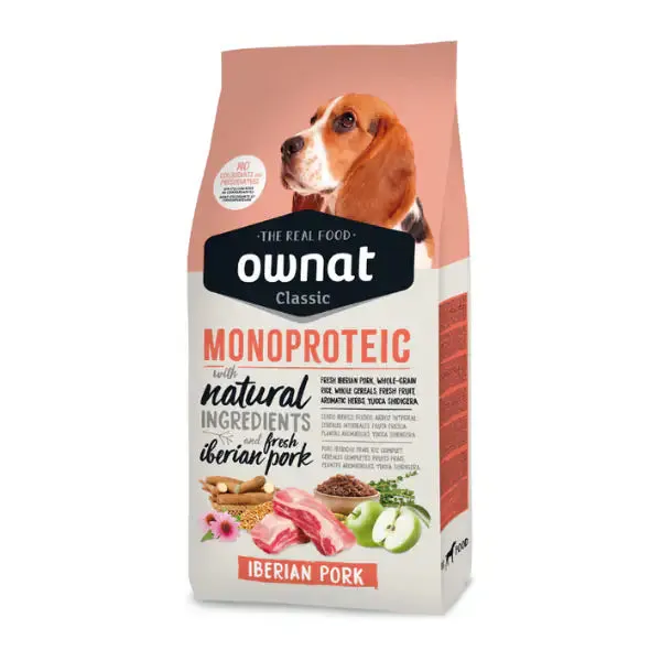 Ownat Classic Monoproteic All Breeds Adult con maiale iberico fresco 12 kg - Crocchette monoproteiche cane - immagine 1