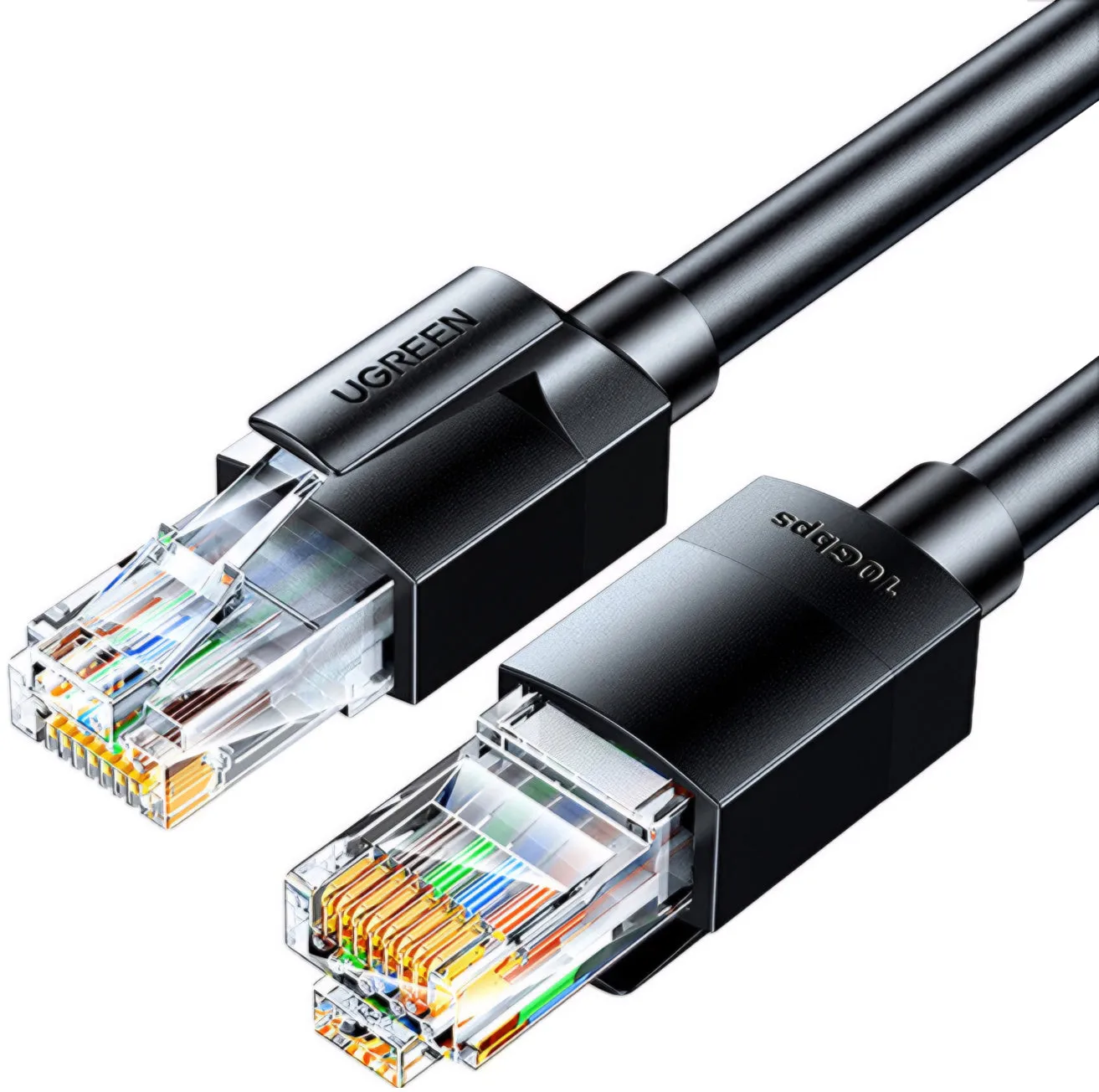 Cavo di Rete UGREEN NW315, UTP, Cat6A, 0,5m, Nero - immagine 1