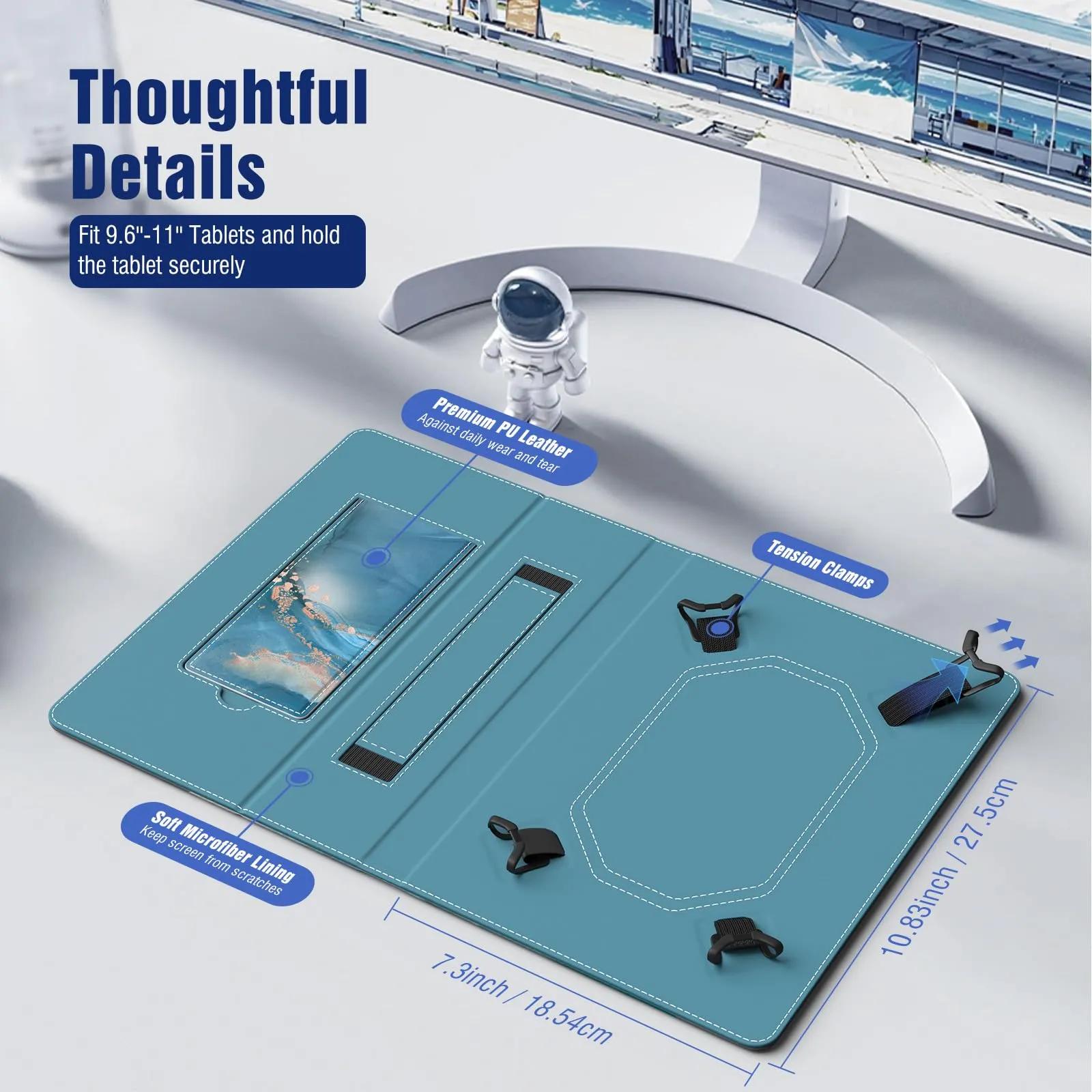 TiMOVO Custodia Universale per Tablet Android 10,1" con Anello per Penna - immagine 2