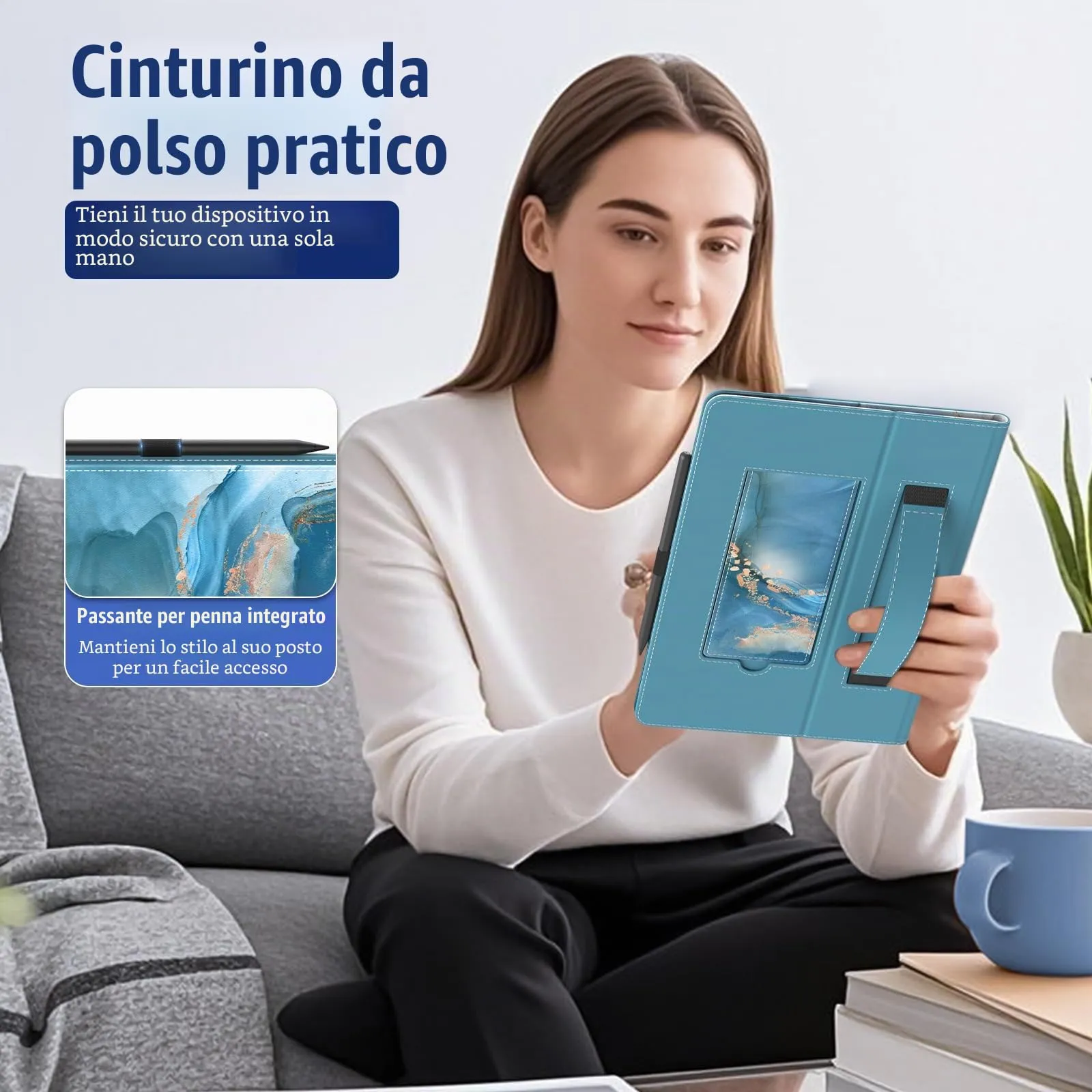 TiMOVO Custodia Universale per Tablet Android 10,1" con Anello per Penna - immagine 3