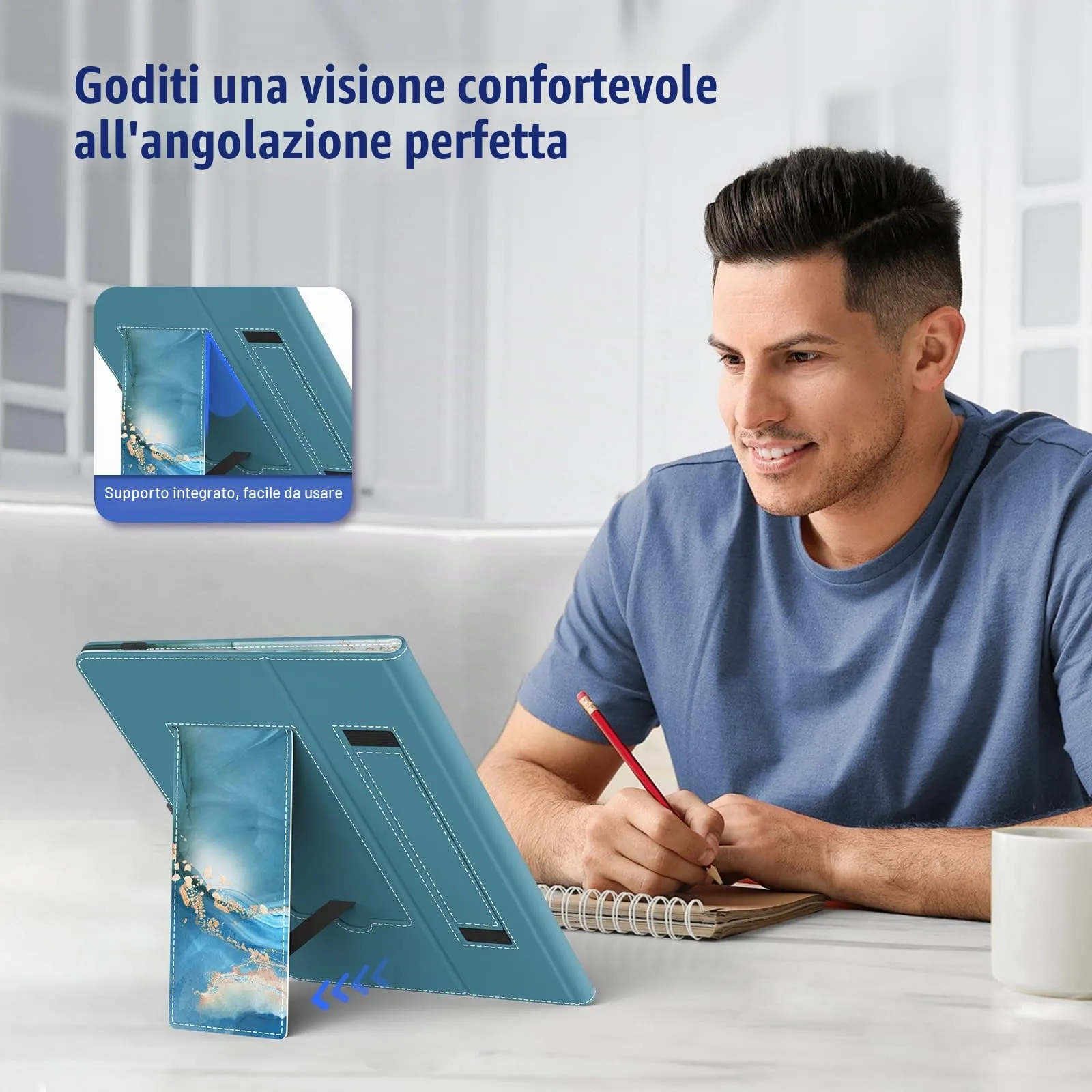 TiMOVO Custodia Universale per Tablet Android 10,1" con Anello per Penna - immagine 5